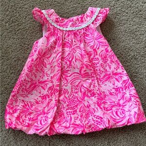 Lilly Pulitzer Pink and White Baby Dress